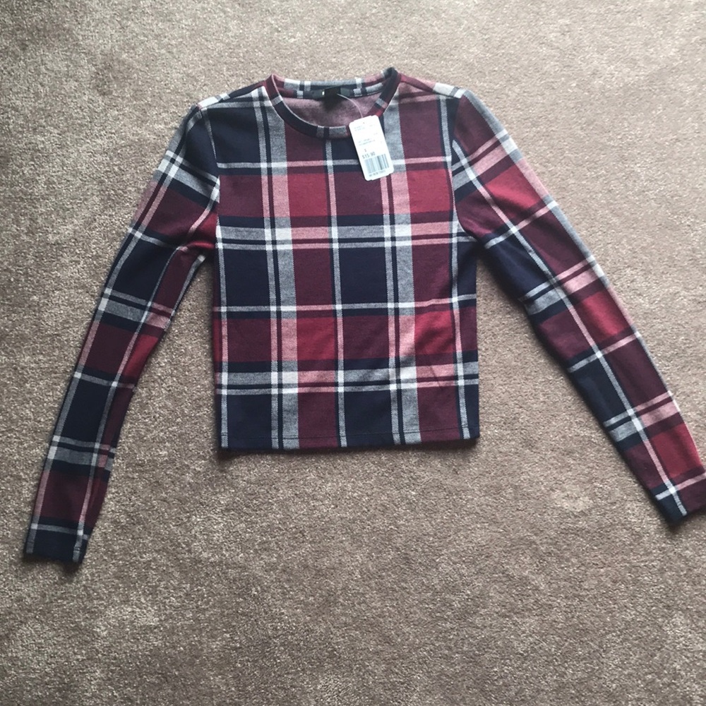 Forever21 Long Sleeve Plaid Top matching skirt available